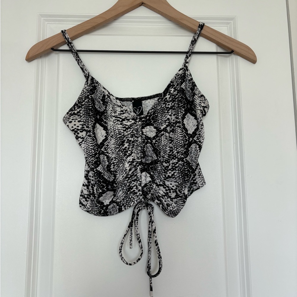 Windsor Snake Print Ruched Tank Top Size Small